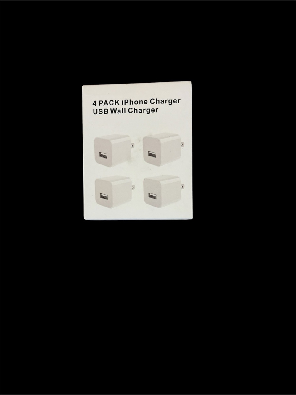 4-Pack White iPhone USB Wall Charger